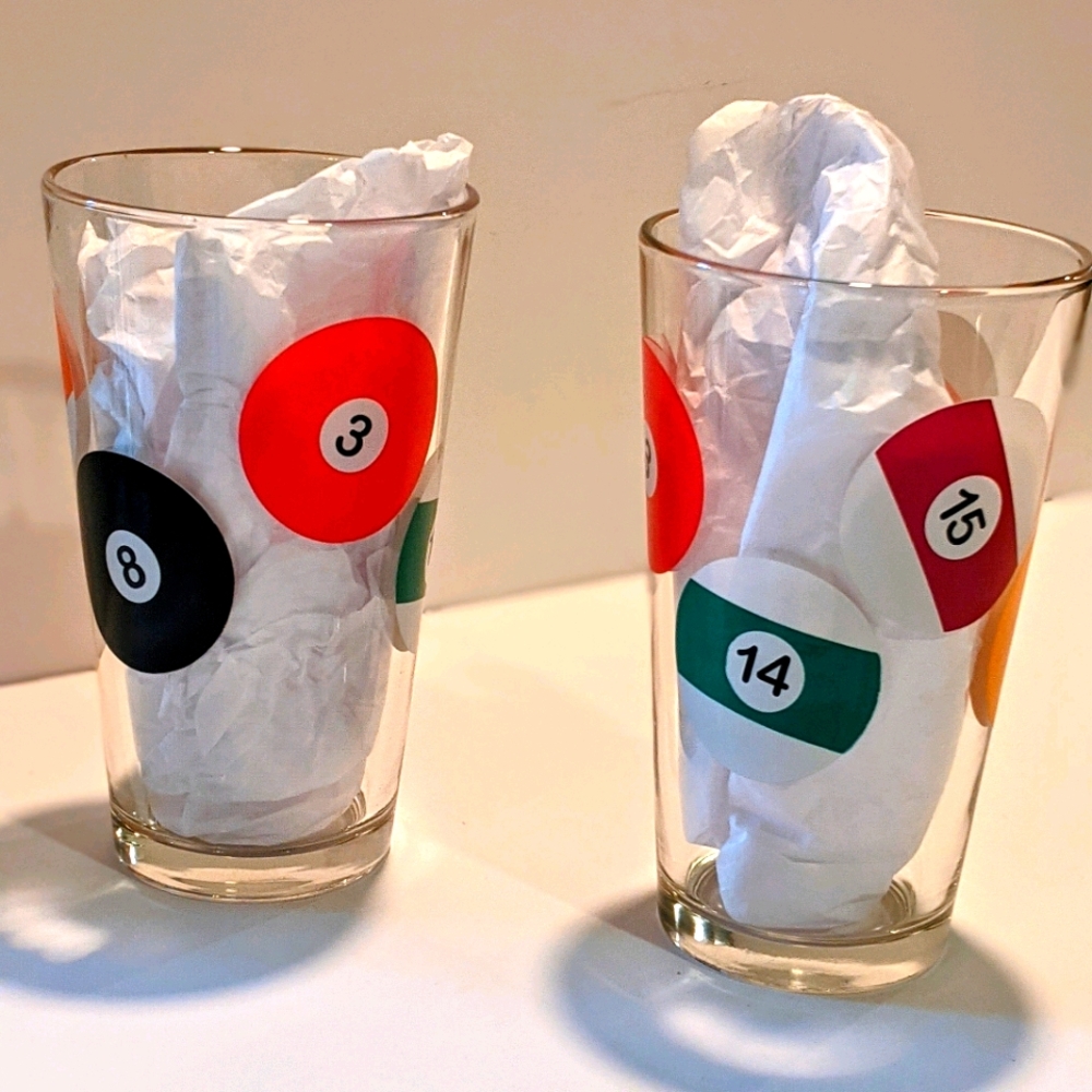 Billiards Ball pint glasses